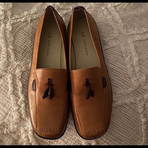 Anne Klein Leather Loafers with Tassels